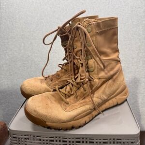 Nike Boots Mens 10.5 Beige SFB Field 8 Tactical Suede Canvas Military 329798-221